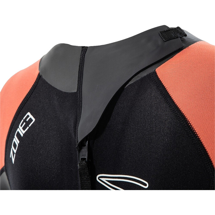 2024 Zone3 Mujer Venture Back Zip Swim Neopreno WS22WVEN101 - Black / Orange